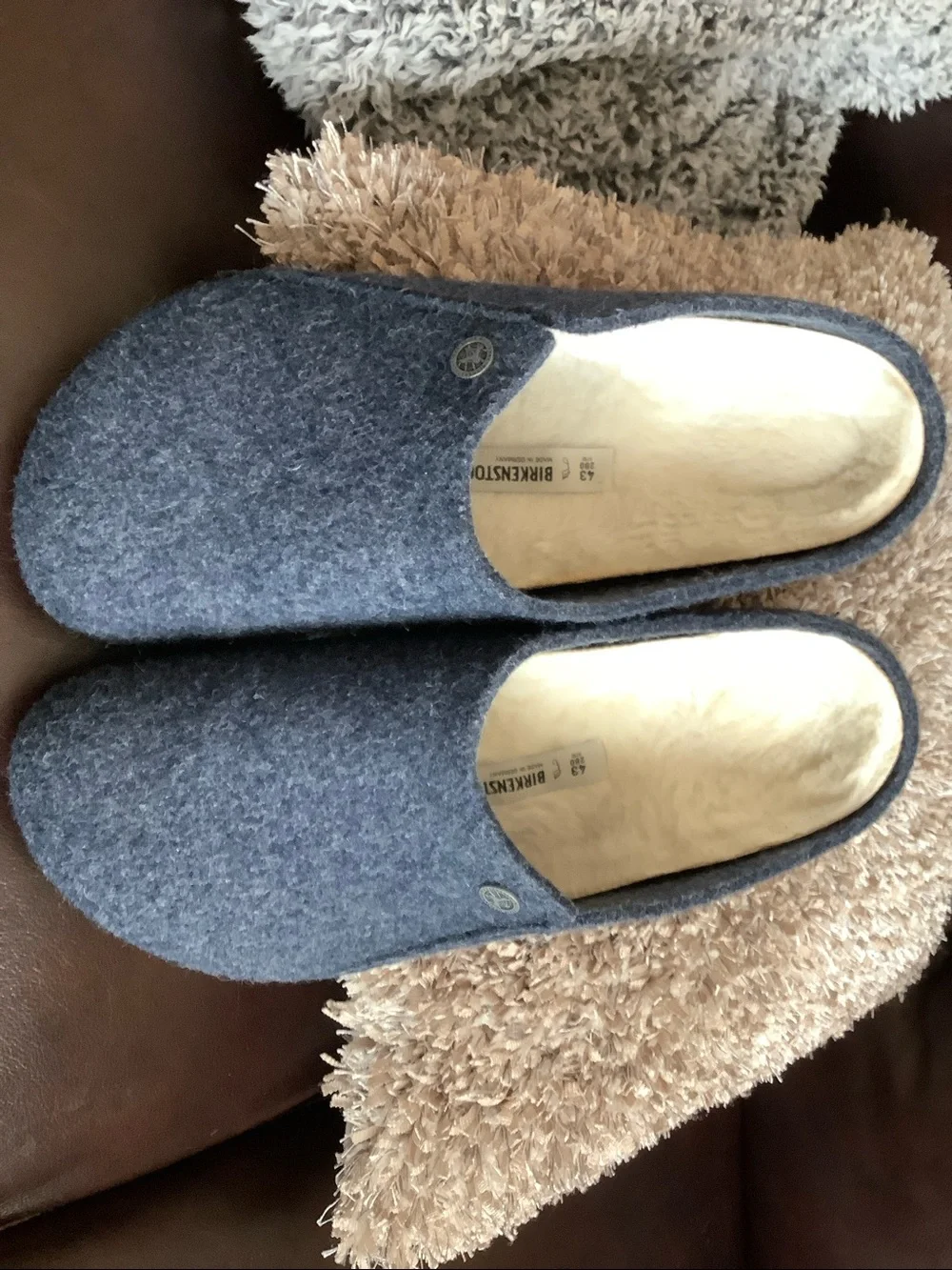 Birkenstock Men's blue Wool Slip-On Clogs